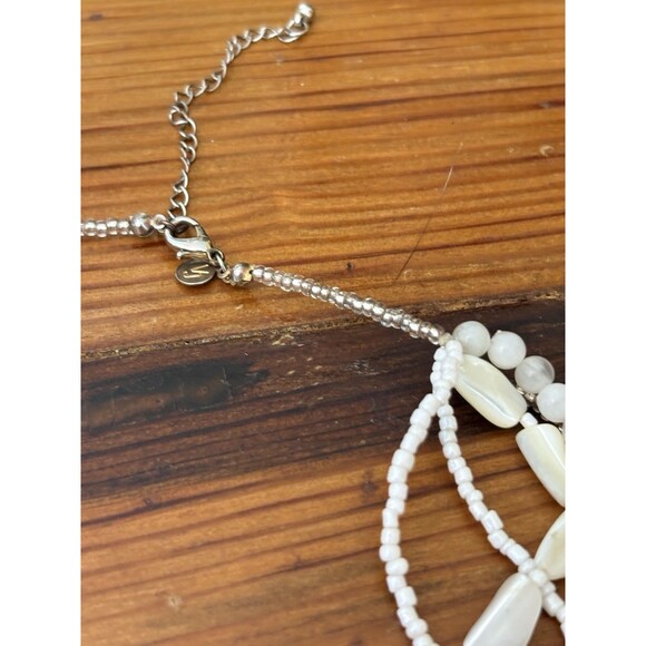 Vintage VJ Victor Jansen 5 String Necklace White Beaded - Picture 5 of 14